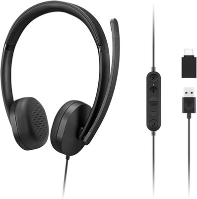 115 USB-A/USB-C Wired Stereo Headset   Lightweight, Noise-Cancelling, In-Line Co