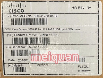 Cisco WS-C3650-48FD-E Catalyst 3650 Series Network Switch   Fast Delivery！