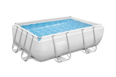 Power Steel Frame Pool, 282 x 196 x 84 cm, Set mit Filterpumpe