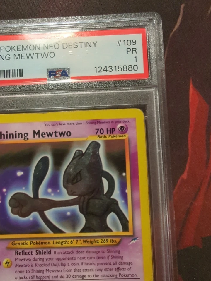Pokemon Card Shining Mewtwo 109/105 Neo Destiny 2002 PSA 1 - Imagem 3 de 4