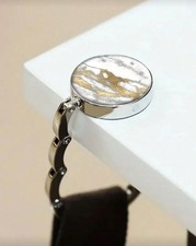 Folding Table Bag Hook Hanger Holder - Silver Marble Funky Bag Holder - Luxury