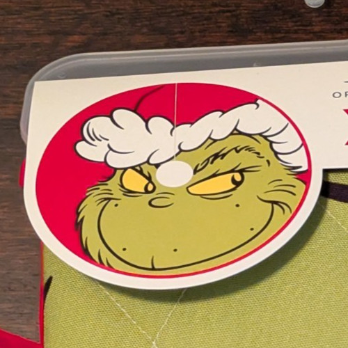 Hallmark Grinch Christmas Tree Skirt 40” Dia.  Green Dr. Seuss Quilted NEW