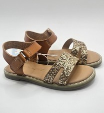 Girls New Cat  Jack sparkly flat strap Kennedy sandals Cognoc Size 6 US