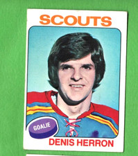 1975 TOPPS Hockey DENIS HERRON #68 Kansas City SCOUTS EX Condition