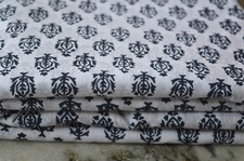 5 Yard Fabric Indian Hand Print Fabric 100 Cotton NO DUTY CHARGES 100 ZK-379