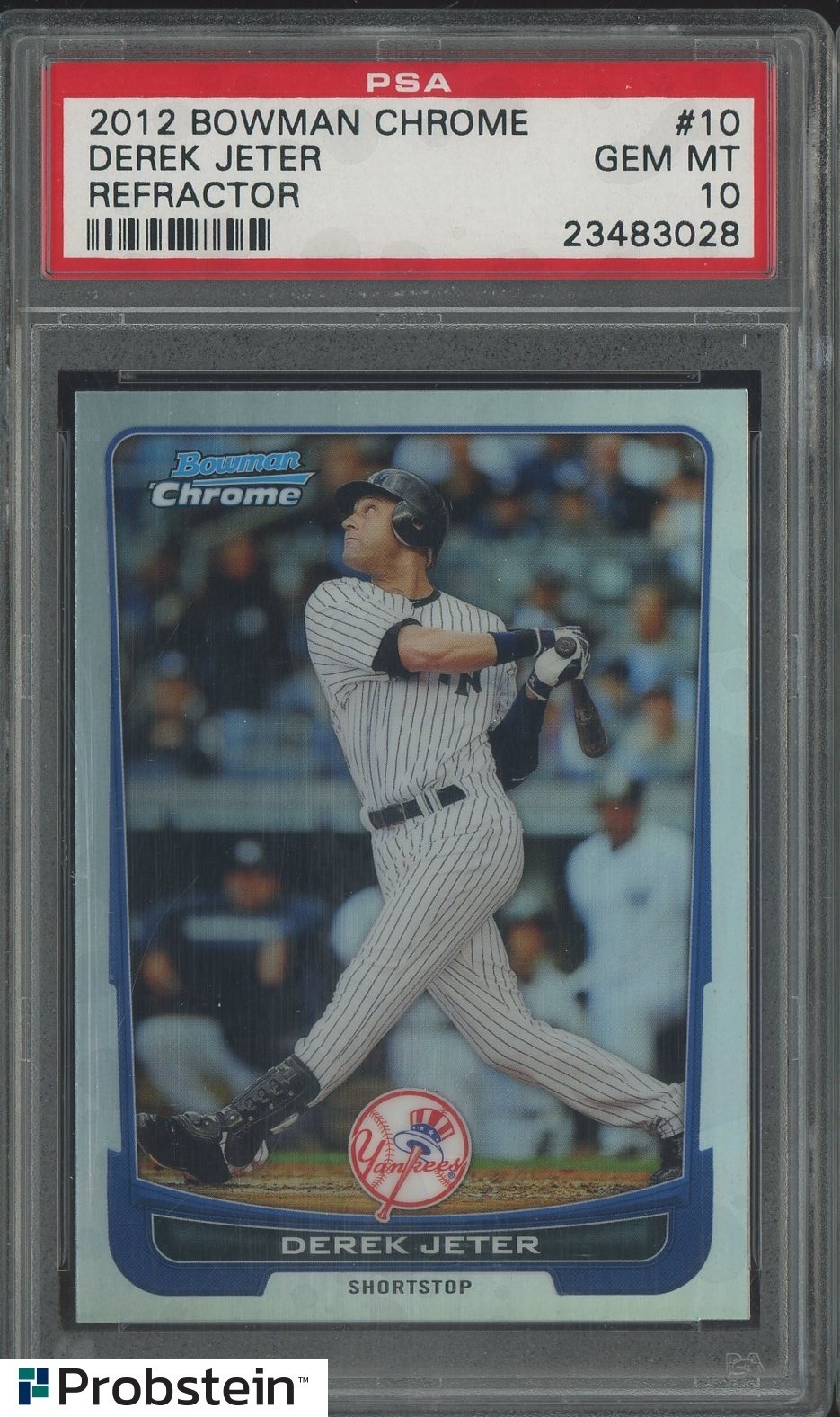 2012 Bowman Chrome Refractor #10 Derek Jeter New York Yankees HOF PSA 10
