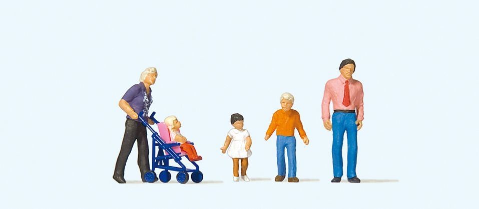 Family Outing (5) HO/OO gauge Figures Preiser 10721