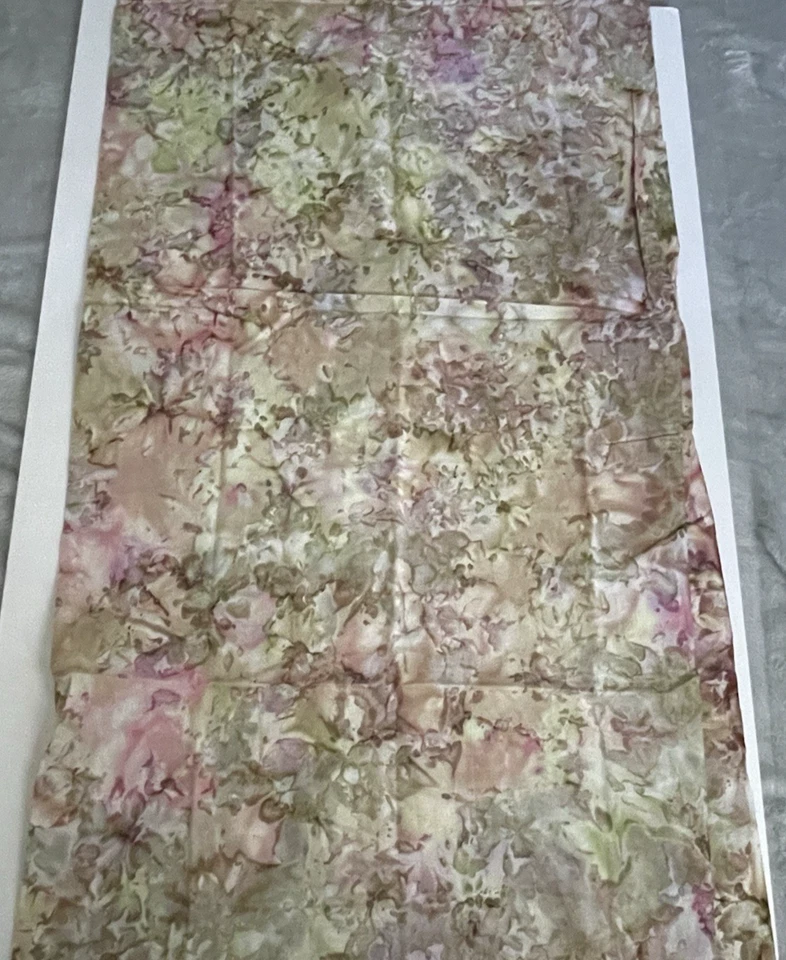 Tie Dye Neutral Colors Floral Cotton Fabric Unbranded 1.17 yd x 42 Inches Wide - Image 2 of 4