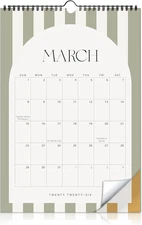 Aesthetic 2025-2026 Wall Calendar - Runs from May 2025 until December 2026 - the