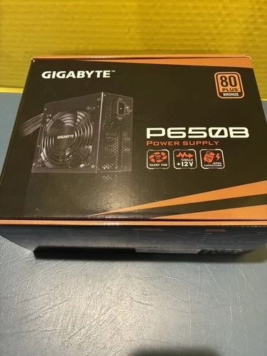 Gigabyte P650B ATX 650W Power Supply Unit 80+ PLUS Bronze Opened Box But New