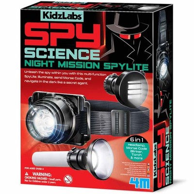 4M Kidzlabs Spy Science - Night Mission Spylite - MINT Spy Adventure Kit! 