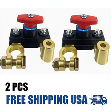 2Pcs Universal Battery Disconnect Switch 12V / 24V Cut Off Isolator for Cars RV