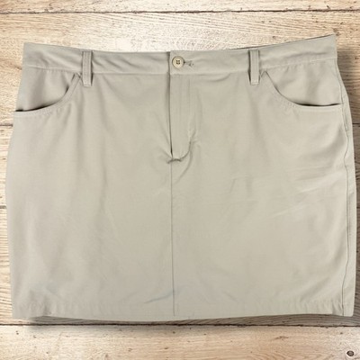EDDIE BAUER Womens Casual Activewear Golf Skort Size 18 Khaki Beige