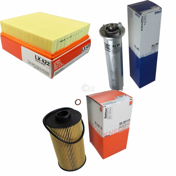 Mahle / Knecht Kraftstofffilter KL 96 Luftfilter LX 422 ÖLfilter OX 152/1D-image