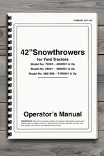 Toro 42" Snowthrower Yard Tractor Operator's Manual Comb Bound 24 Pages
