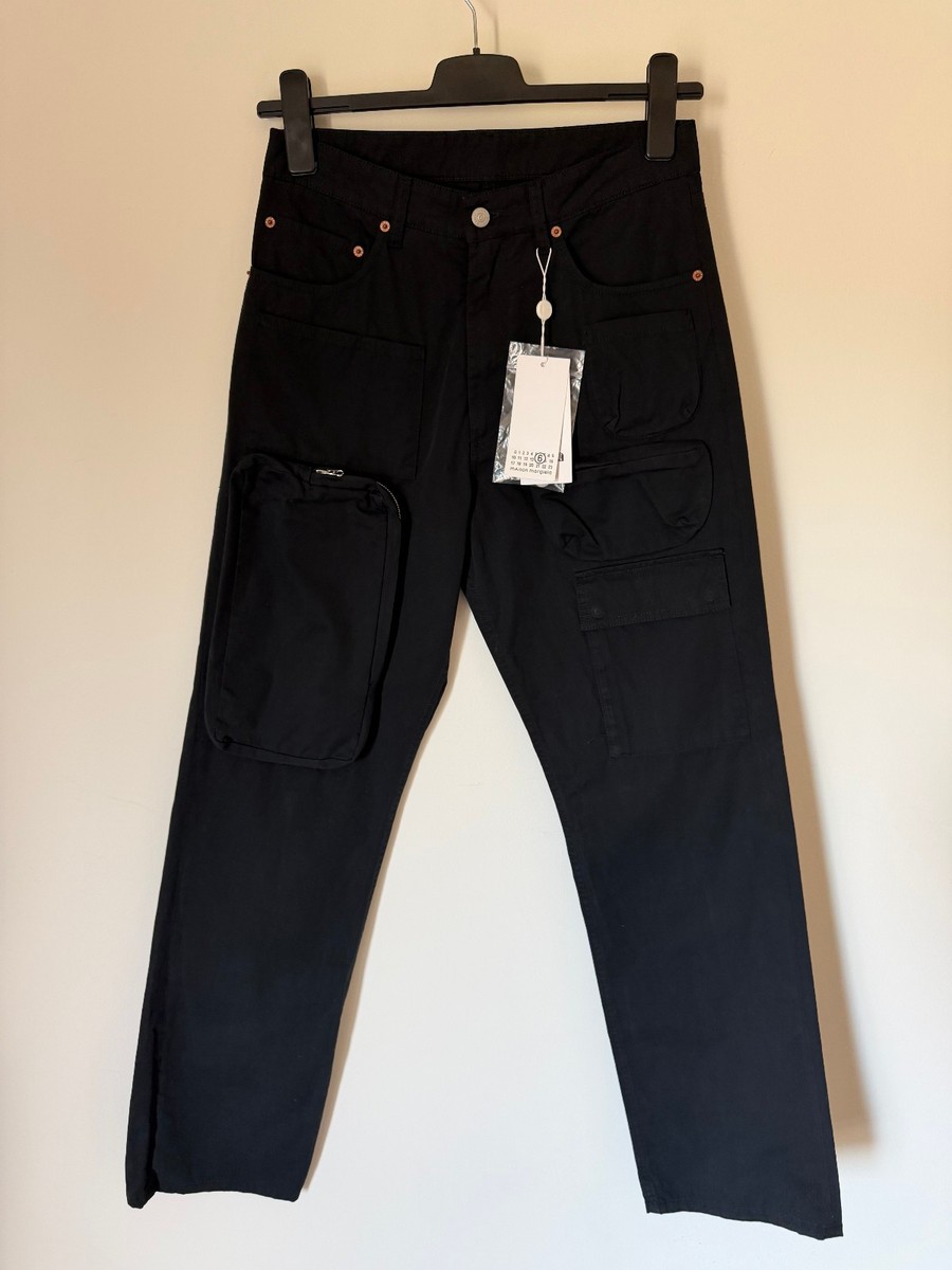 MM6 Maison Margiela Multi Pocket Cargo Pants - Size 31 - Black