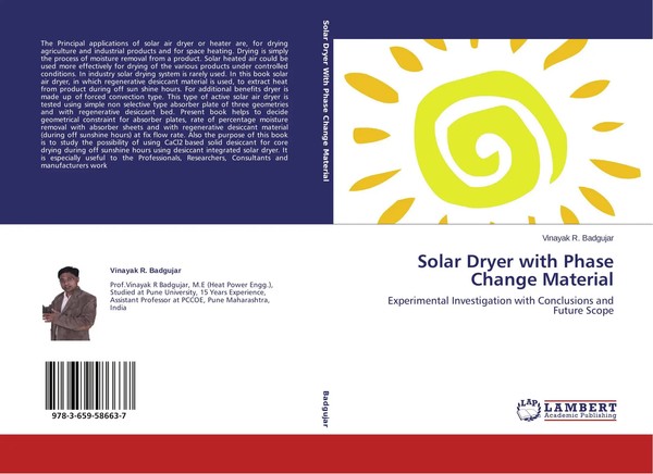 Vinayak R. Badgujar | Solar Dryer With Phase Change Material | Taschenbuch-image