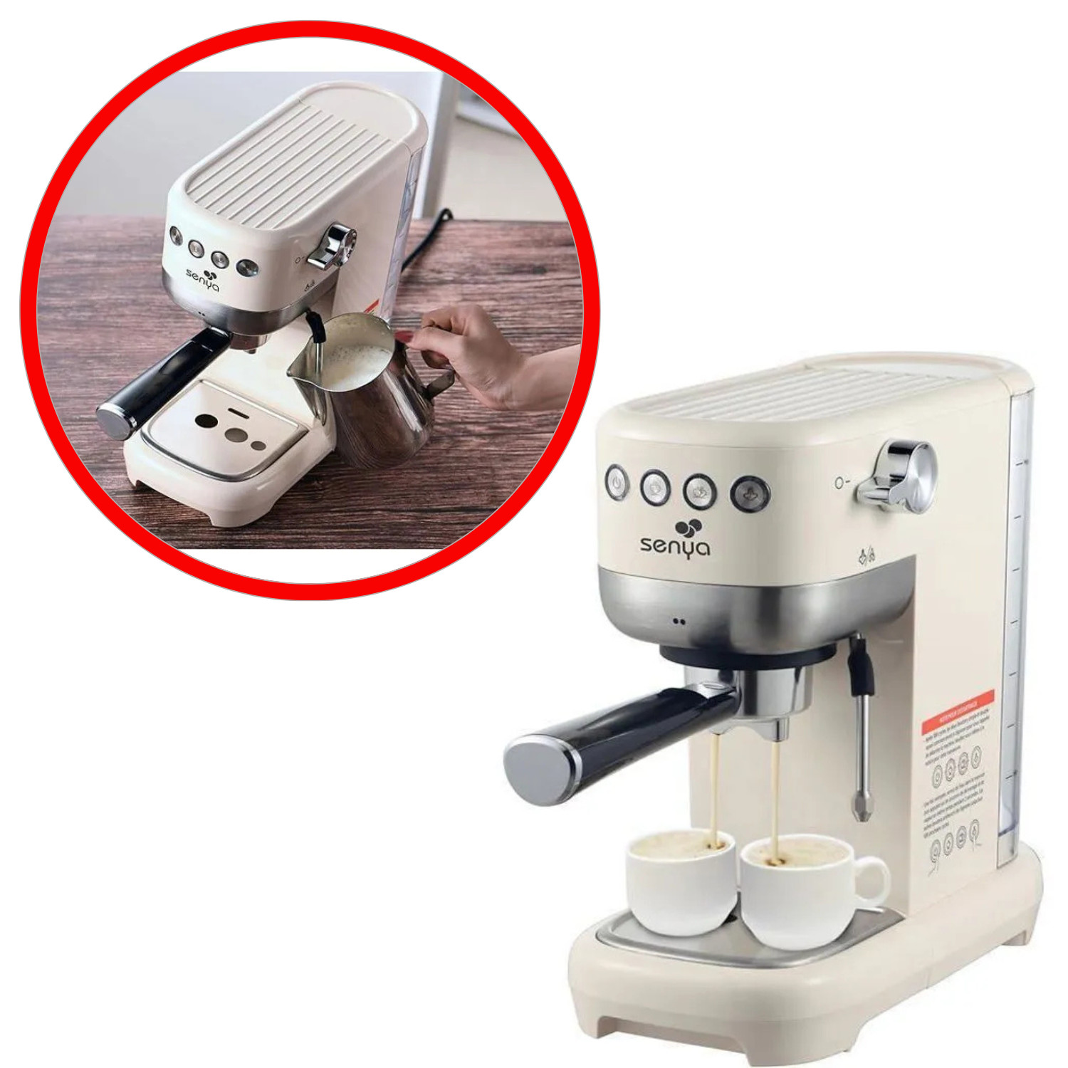 Expresso 20 bars 1350W pour crème onctueuse et mousse de lait parfaite
