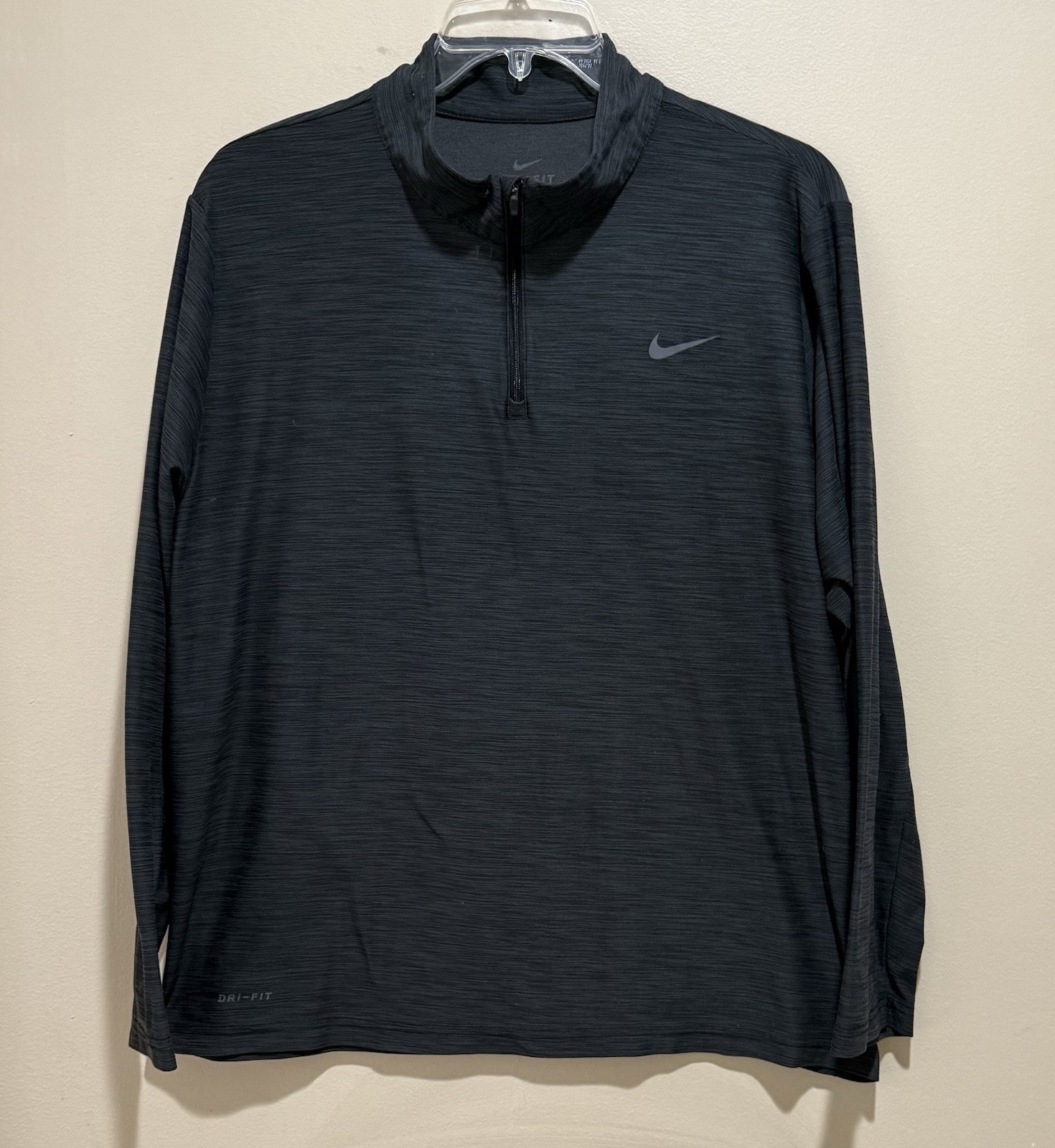 Nike Dri-FIT Men’s XL 1/4 Zip Long Sleeve Running Training Pullover Gray Black thumbnail 17