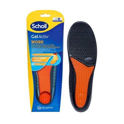 Scholl GelActiv Work Einlegesohlen für Männer, ganztägiger 40.5-46, Neutral 