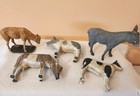 VINTAGE ANTIQUE FARM ANIMALS HORSES COW, DOG, WOOD, COMPO, GERMANY, OTHERS — photo 2
