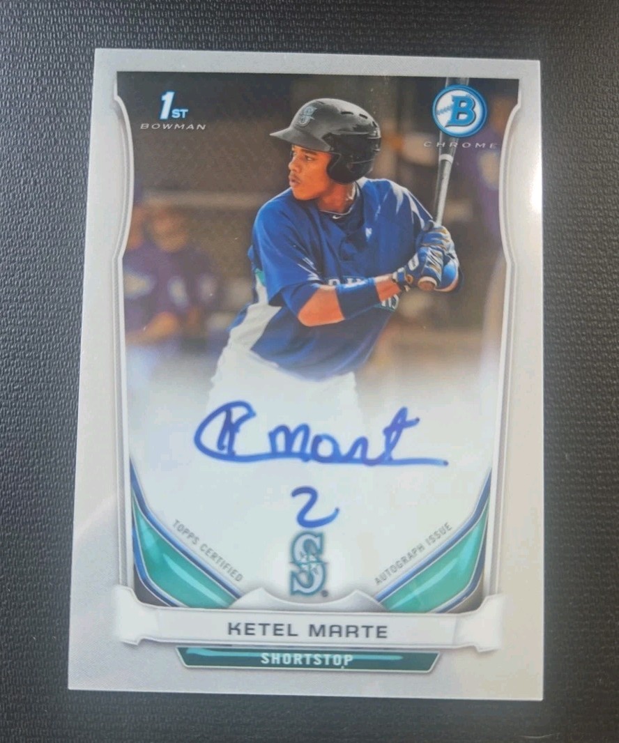 2014 Bowman 1st Prospect Autographs Chrome Ketel Marte Seattle/Arizona 