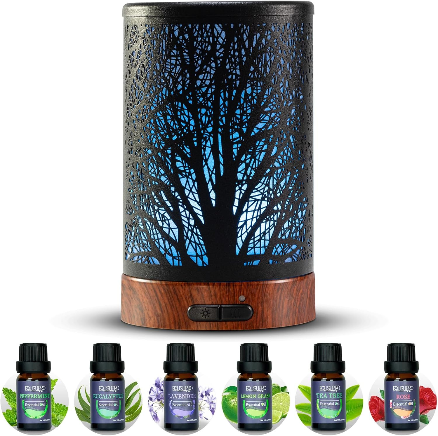 Oil Diffuser with Essential Oils Set – Aromatherapy Oil Diffuser 150Ml with 6 Es