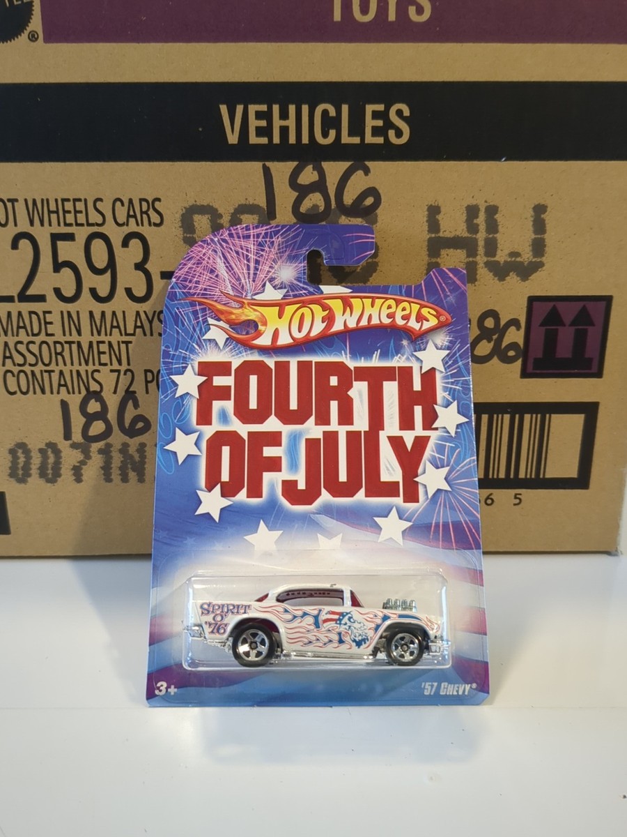 Hot Wheels Fourth of July Series '57 Chevy - White - 2008 Spirit