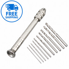 11PCS Mini Hand Drill Pin Vice 0.8-3.0mm Twis...