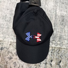 Mens Under Armour freedom hat Navy Blue With Us Flag