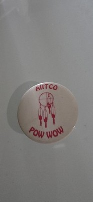 Vintage AIITCO Pow Wow Pinback Button American Indian Inter-Tribal Cultural Org