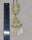 Vintage 1960's 70"s Lisner Gold Tone Filigree Dangle Statement Necklace — photo 8