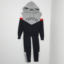 Trapstar Tracksuit Set Womens Small Activewear Gym Workout Black Grey Streetwear