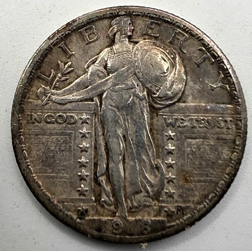 《SILVER》  1918  Standing Liberty Quarter *SILVER*