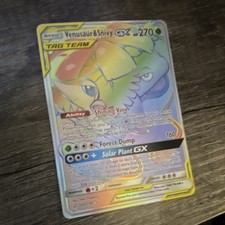 Pokémon Venusaur & Snivy GX TAG TEAM Secret Rare Holo 249/236 Cosmic Eclipse Ba…