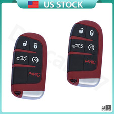 2x Key Fob Cover Shell Case For Dodge Charger Challenger Jeep Chrysler Remote Us