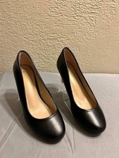 DREAM PAIRS Women Low Heel Stilettos Round Toe Slip On Pump Dress Shoes SZ 7.5