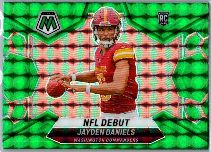 2024 Panini Mosaic #272 Jayden Daniels Mosaic Green RC