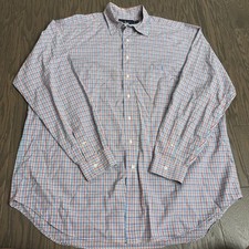 Polo Ralph Lauren Mens Classic Fit Blue Plaid Button Down Long Sleeve Shirt XLT