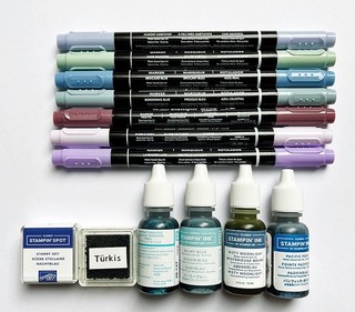 Blau Lila Farbtöne 13er Set Blue Lilac Tones Stampin Up Paket Konvolut