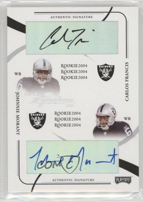 2004 Prime Signatures Rookies Carlos Francis Johnnie Morant Rookie Auto RC 0v1