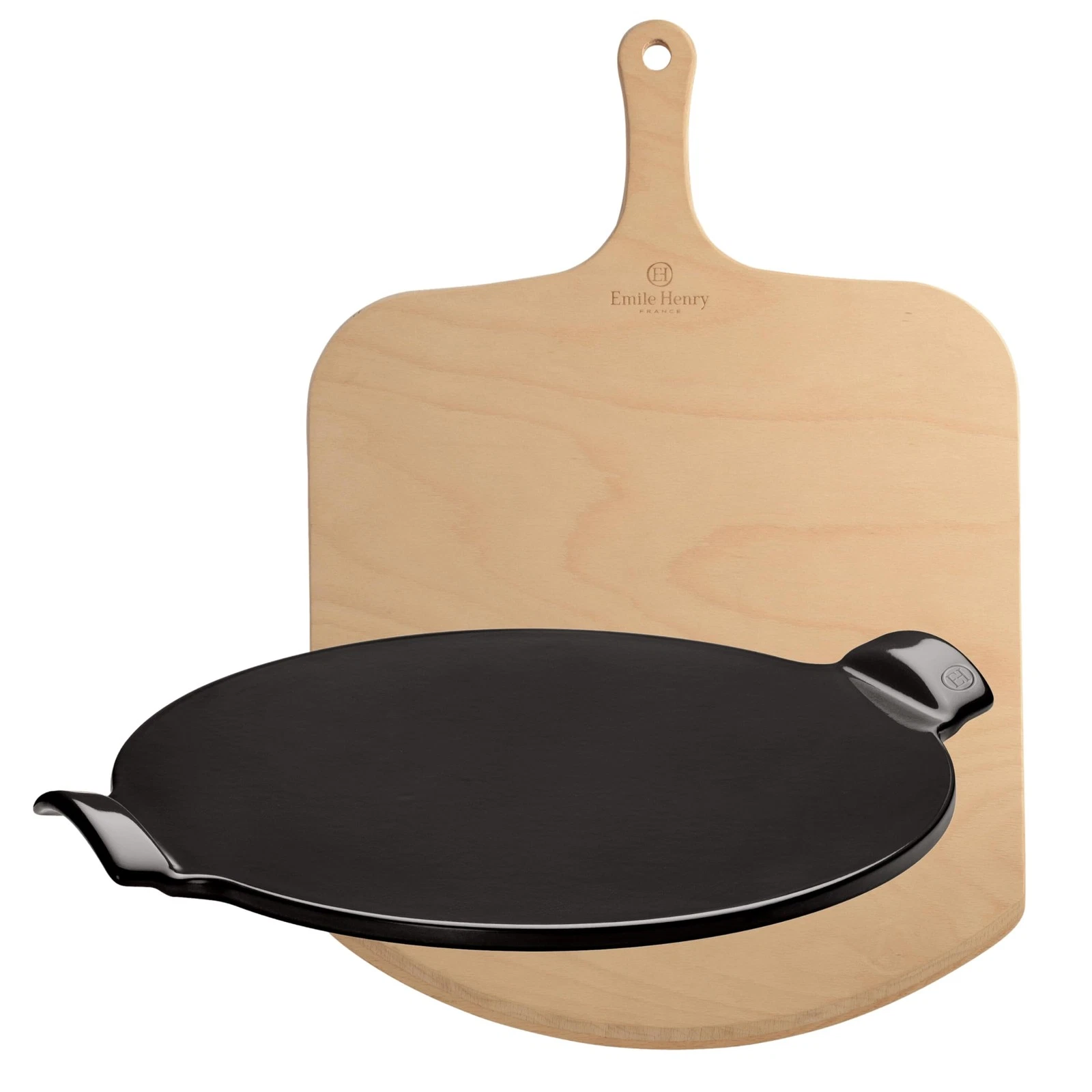 Emile Henry 2-Piece Pizza Set | Charcoal 14.5 inch,