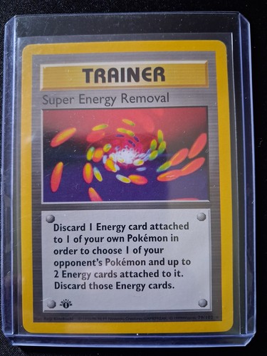 1999 pokemon base set 1st edition super energy removal
