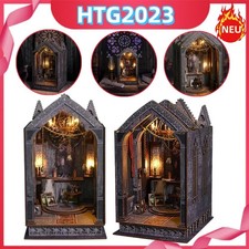 DIY Book Nook Kit 3D Holzpuzzles Booknook Bücherregal LED Miniaturhaus Geschenk