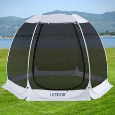 Pop Up Screen House, 4-6 Person Outdoor Screen Tent，Camping Screen Room with ...
