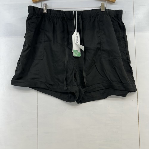 Workshop Damen schwarz elastische Taille Bündchen mittelhoher Bund Pull-On neu mit Etikett Shorts Plus 2X - Bild 3 von 14
