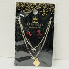 Disney Princess Snow White Jewelry Set And Earrings Neon Tuesday Bows Apple