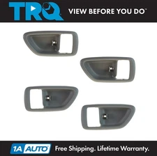 TRQ Interior Door Handle Bezel Driver Passenger Set Charcoal for Tundra Sequoia