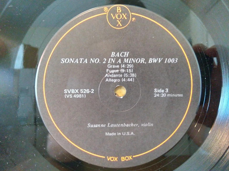 Lautenbacher - Bach 3 Sonatas and 3 Partitas for Violin Unaccompanied (Complete) Foto 4 de 4