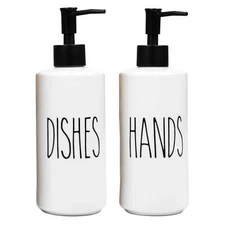 Heartland Home Porcelain 16oz Mix & Match Soap Dispenser Bottles